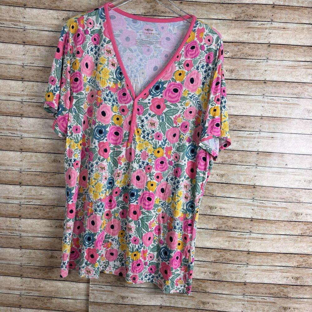 Little Sleepies Shirt Womens XXL Bamboo Viscose Long Sleeve Pajama Lounge Top